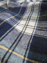 Tartan Plaid Uniform Apparel Flannel Fabric Blue/Green/White