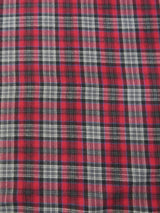 Tartan Plaid Uniform Apparel Flannel Fabric Red Gray