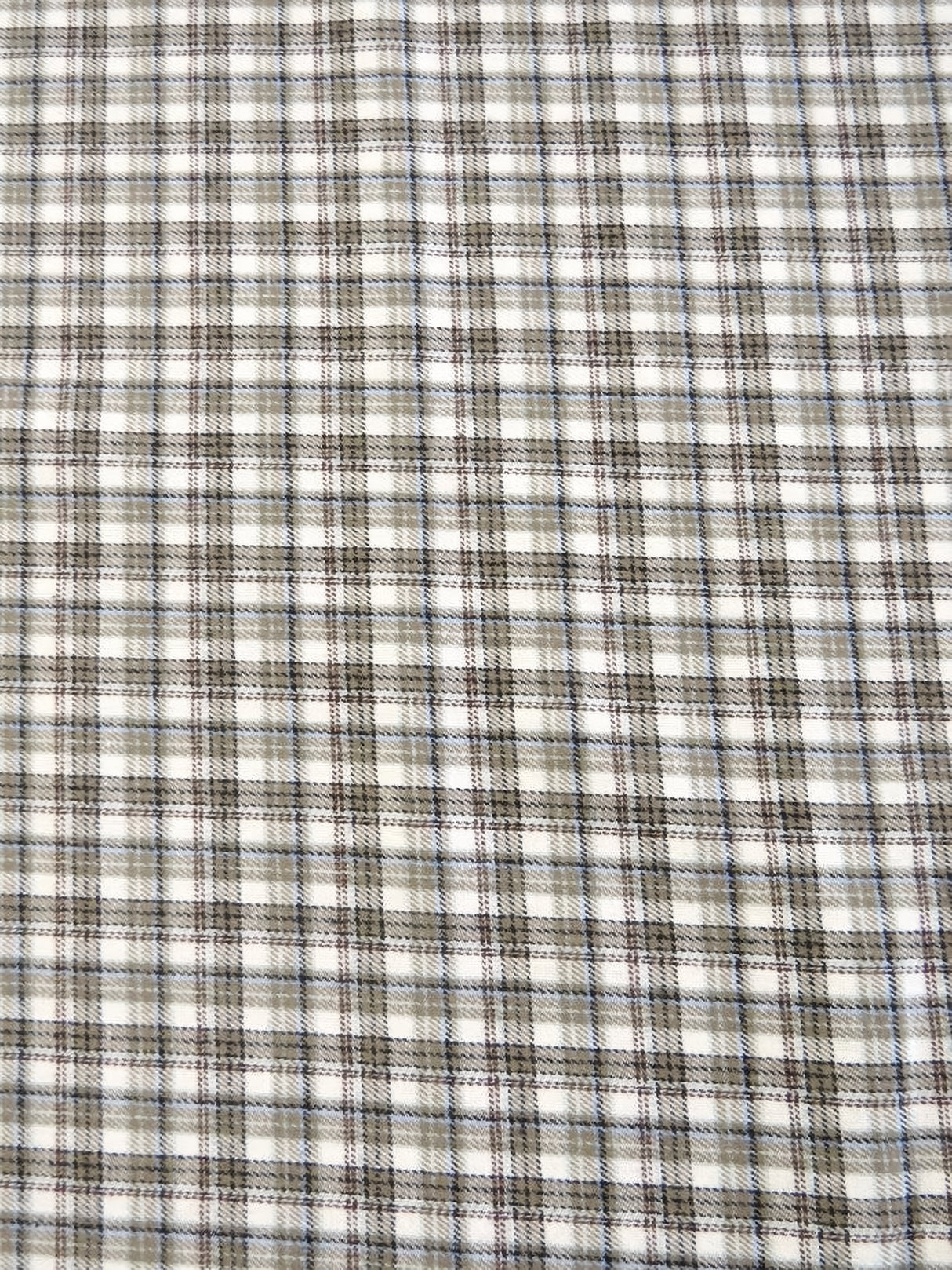 Tartan Plaid Uniform Apparel Flannel Fabric Sage/White