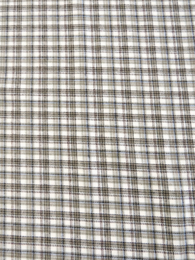 Tartan Plaid Uniform Apparel Flannel Fabric Sage/White