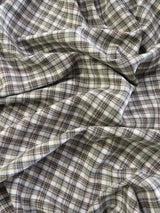 Tartan Plaid Uniform Apparel Flannel Fabric Sage/White