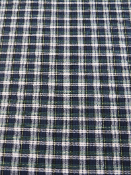 Tartan Plaid Uniform Apparel Flannel Fabric Navy/Green