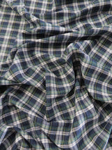 Tartan Plaid Uniform Apparel Flannel Fabric Navy/Green