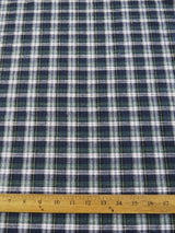 Tartan Plaid Uniform Apparel Flannel Fabric Navy/Green