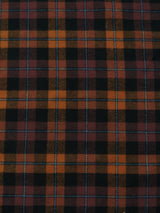 Tartan Plaid Uniform Apparel Flannel Fabric Orange/Black