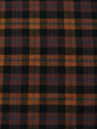 Tartan Plaid Uniform Apparel Flannel Fabric Orange/Black