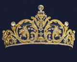 Gold Crystal Rhinestone Tiara (TQ020)