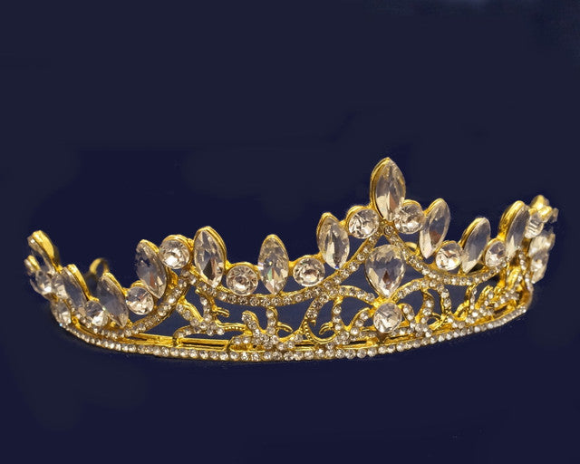 Gold Crystal Rhinestone Gold crystal rhinestone tiara