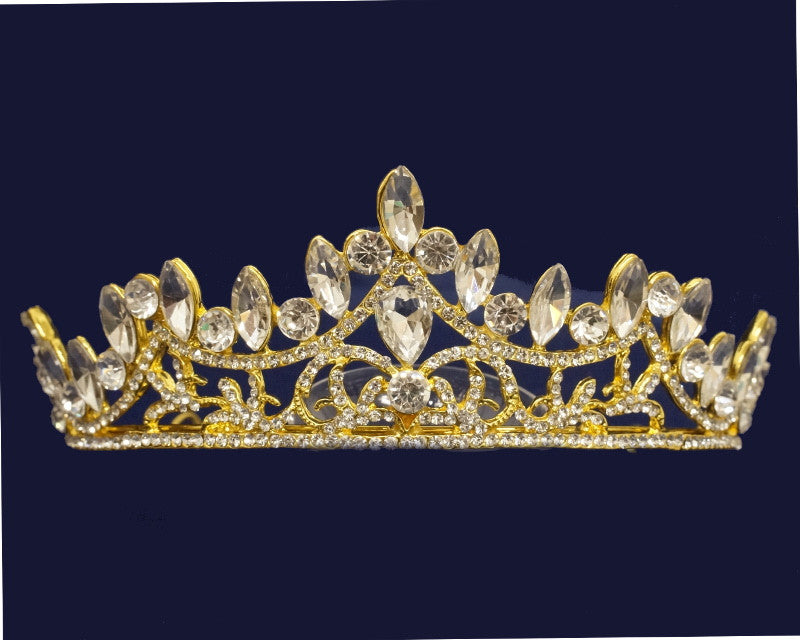 Gold Crystal Rhinestone Gold crystal rhinestone tiara