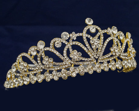 Gold Crystal Rhinestone Tiara