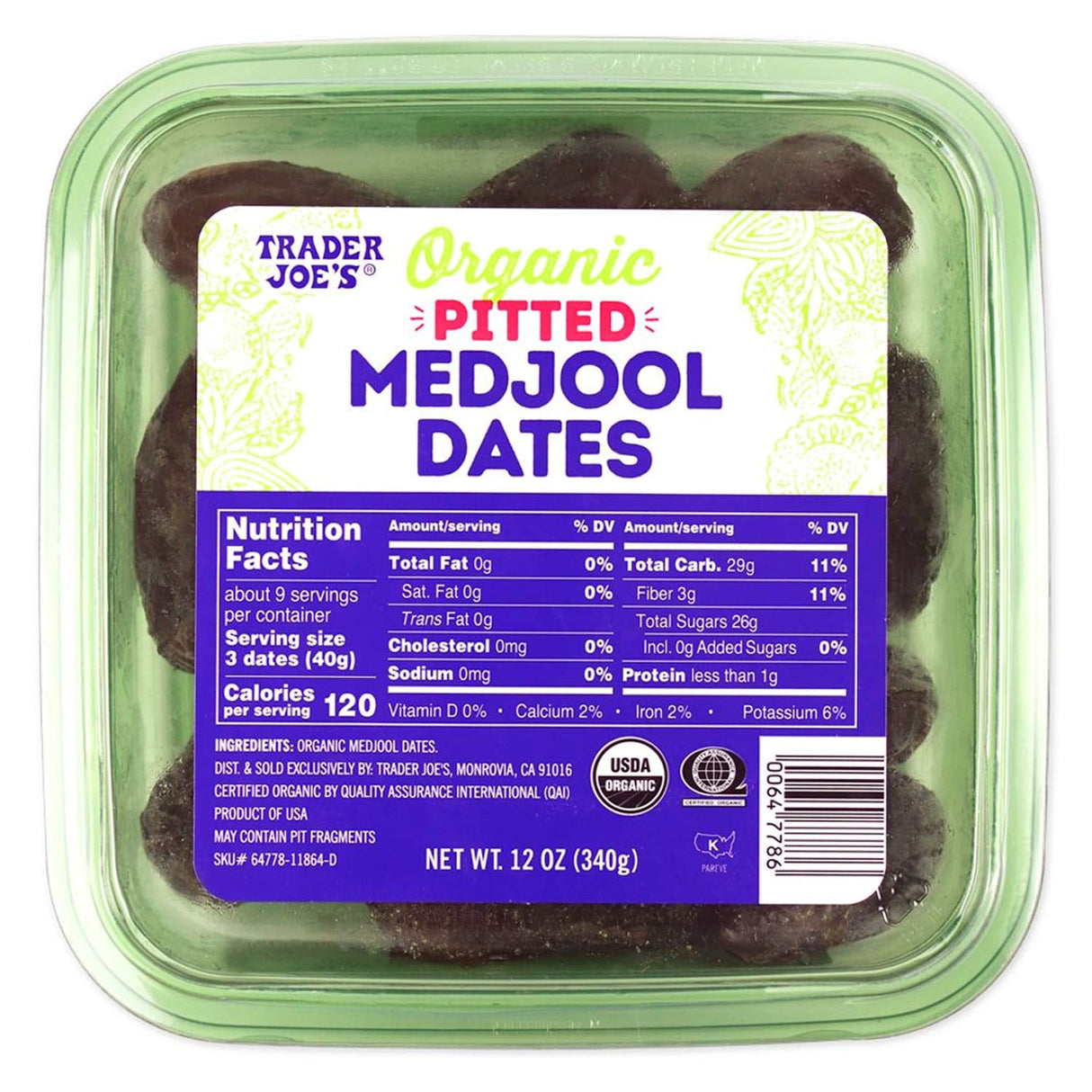 Trader Joe’s Organic Medjool Dates - 12 OZ