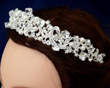 Silver Crystal Pearl Rhinestone Tiara