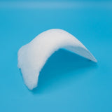 Molded Raglan Fiber Uncovered - White Shoulder Pads