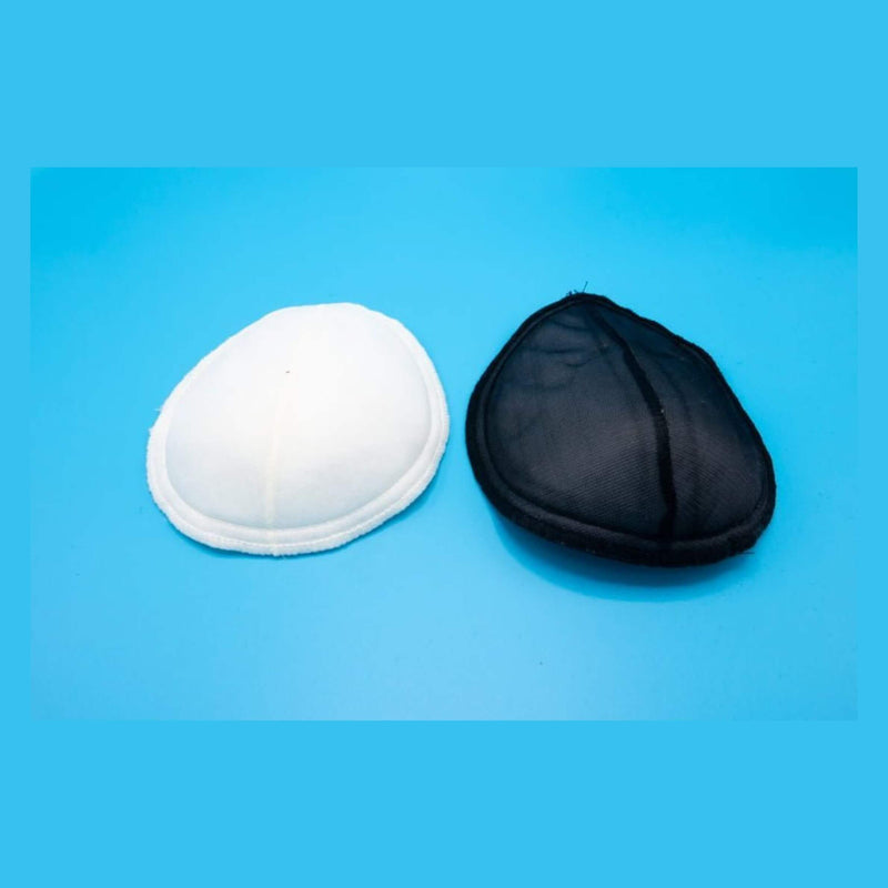 Covered Molded Raglan Shoulder Pads Fabric - Black, 1/2"