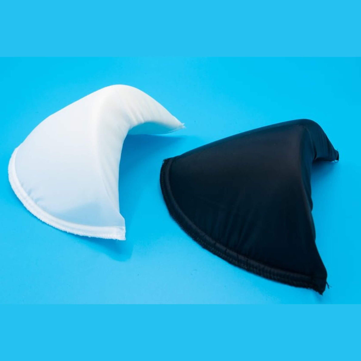Taffeta Covered Fiber Shoulder Pads - Taffeta Covered Fiber Fabric - Black, White