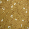 Trezza Floral Embroidered Silk Fabric - Antique Gold, Dusk, Olive, Pewter, 54" Width (1 Yard)
