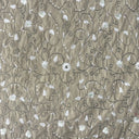 Trezza Floral Embroidered Silk Fabric - Antique Gold, Dusk, Olive, Pewter, 54" Width (1 Yard)