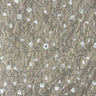 Trezza Floral Embroidered Silk Fabric - Antique Gold, Dusk, Olive, Pewter, 54" Width (1 Yard)