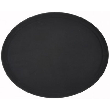 Winco TRH-2722K Easy Hold Tray, 22" x 27" Oval, Black