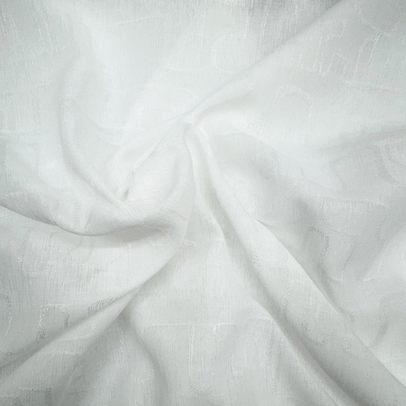 Trinity Polyester Fabric - Solid Sheer, White, 126" Width (1 Yard)