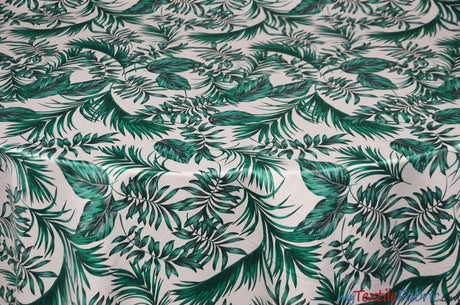 Tropical Paradise Polyester Fabric - Tropical Flower Print, Champagne, 58/60" Width (1 Yard)