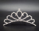 Silver Crystal Rhinestone Mini Tiara – Pack of 12