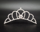 Silver Crystal Rhinestone Mini Tiara – Pack of 12 (TS162)