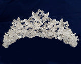 Silver Acrylic Beaded Rhinestone Tiara