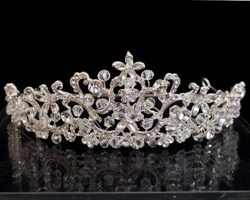 Silver Crystal Rhinestone Tiara
