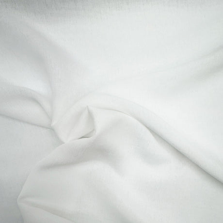 Tucker Solid Sheer Polyester Fabric - White, 126" Width (1 Yard)
