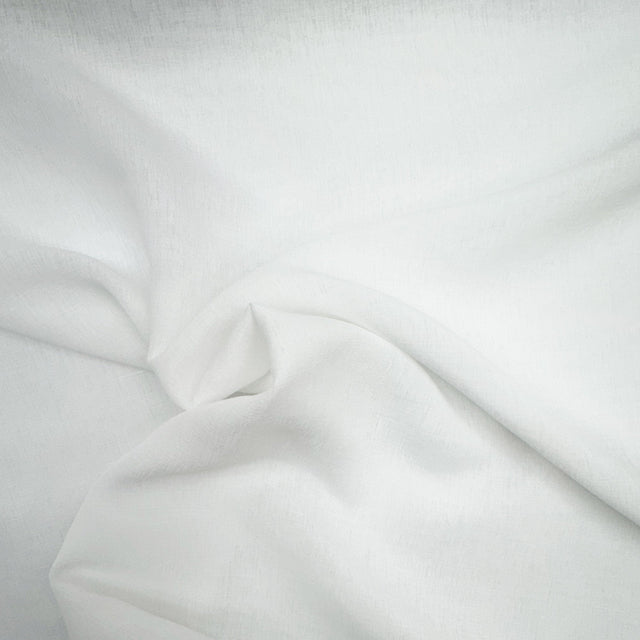 Tucker Solid Sheer Polyester Fabric - White, 126" Width (1 Yard)