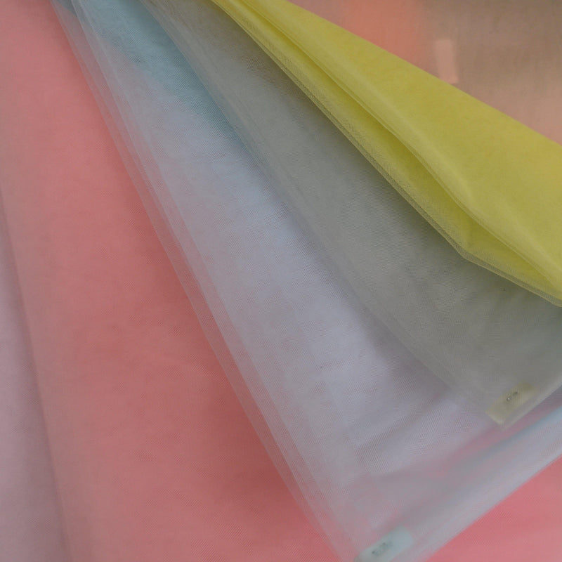Bridal Tulle Illusion Nylon Tulle Fabric - Sheer Soft Bridal Veil, 108" Width (50 Yard Bolt)