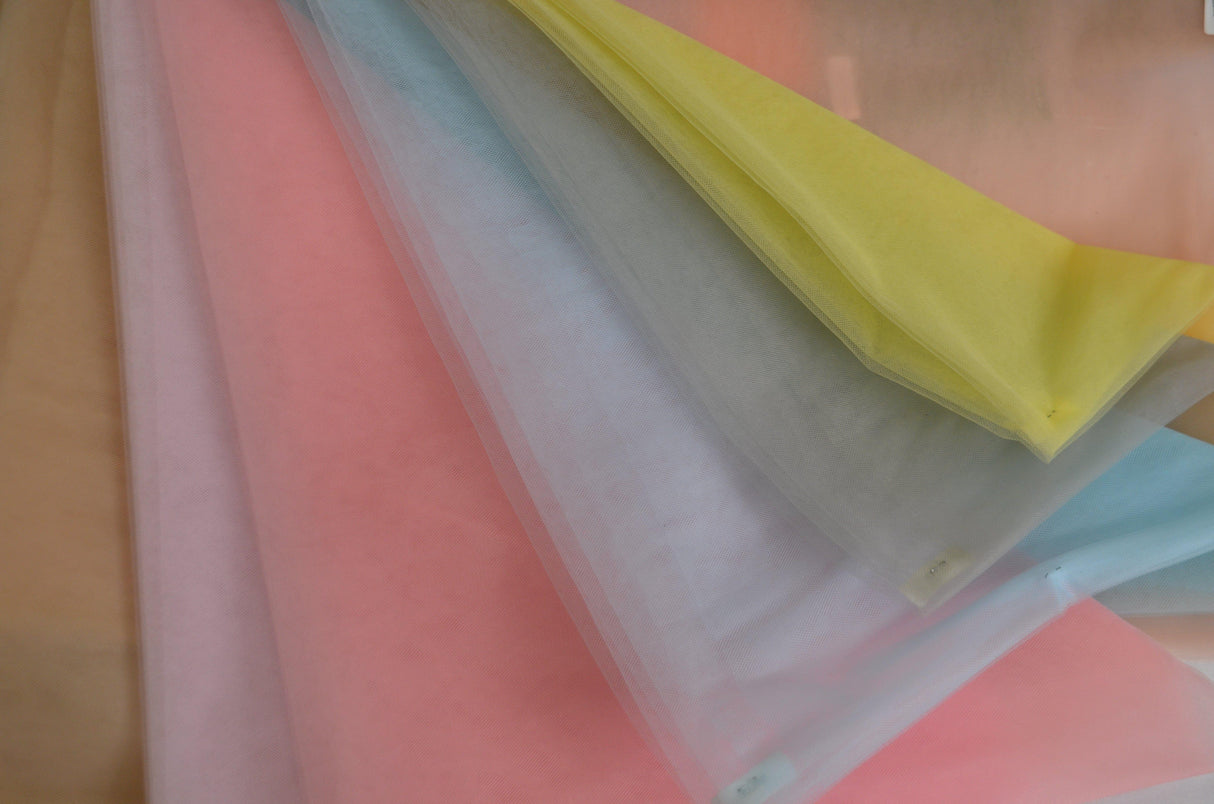 Bridal Tulle Illusion Nylon Tulle Fabric - Sheer Soft Bridal Veil, 108" Width (50 Yard Bolt)