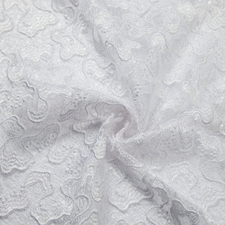 1 Yard Sparkly Embroidered Corded Lace Fabric with Sequins 50/51" Wide