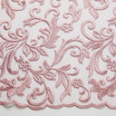 1 Yard Tulle Lace Fabric with Intricate Embroidery, 50/52" Wide 100% Polyester