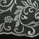 1 Yard Tulle Lace Fabric with Intricate Embroidery, 50/52" Wide 100% Polyester