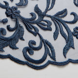 1 Yard 100% Polyester Tulle Lace Fabric Embroidered with Elegant Intricate Patterns 50/52" Wide