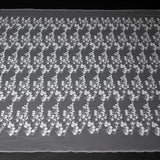 1 Yard Tulle Lace Fabric Embroidered Applique Intricate 3D Pattern Metallic 52/54" Wide