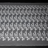 1 Yard Embroidered Tulle Lace Fabric with 3D Floral Applique 52" Wide Luxury Bridal & Evening Textile