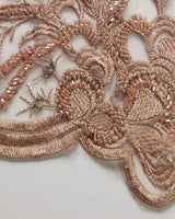 1 Yard 100% Polyester, 50/52" Wide Luxury Embroidered Tulle Lace with Beads & Sequins