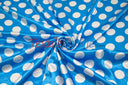 Polka Dot Charmeuse Satin Fabric - 58/60" Width, Multiple Colors, 1.5" Dots (1 Yard)