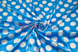 Polka Dot Charmeuse Satin Fabric - 58/60" Width, Multiple Colors, 1.5" Dots (1 Yard)