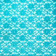 Turquoise Raschel Lace Fabric,