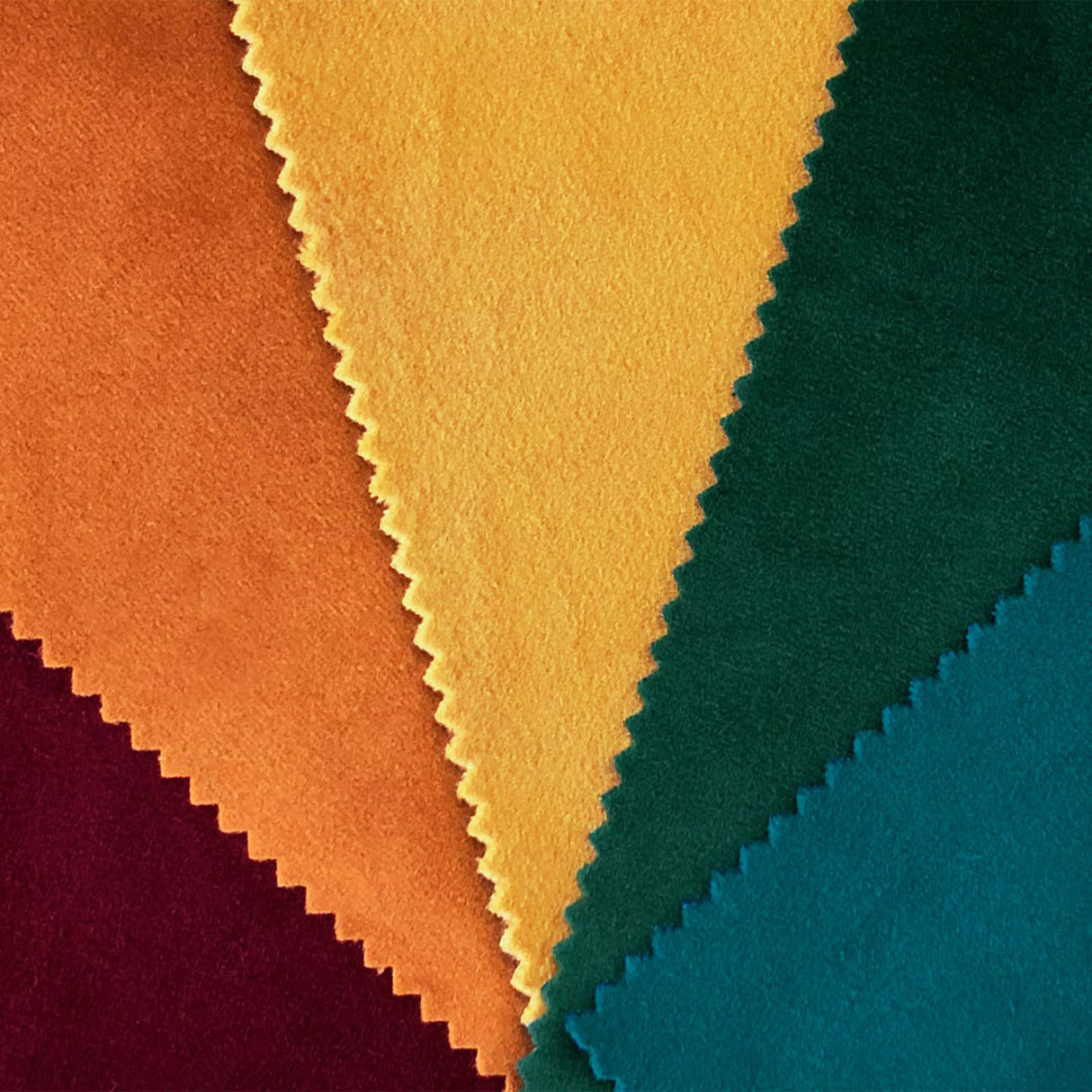 Tuscan Solid Shiny Velvet Fabric - 27 Colors, 55" Width (Sample Book)