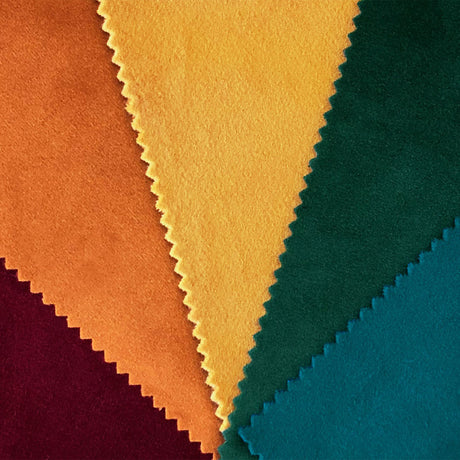 Tuscan Solid Shiny Velvet Fabric - 27 Colors, 55" Width (Sample Book)