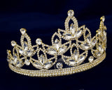 Gold Crystal Rhinestone Crown Tiara