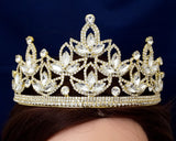 Gold Crystal Rhinestone Crown Tiara