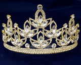 Gold Crystal Rhinestone Crown Tiara