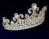Silver Crystal Rhinestone Crown Tiara