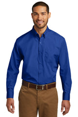 Port Authority® Tall Long Sleeve Carefree Poplin Shirt